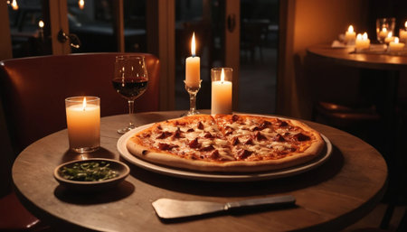 Romantic Candlelight Pizza Dinnerの素材