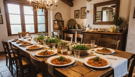 Cozy Italian Meal at Homeの素材