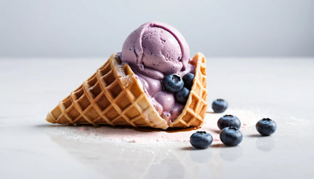Blueberry Ice Cream Cone Styledの素材