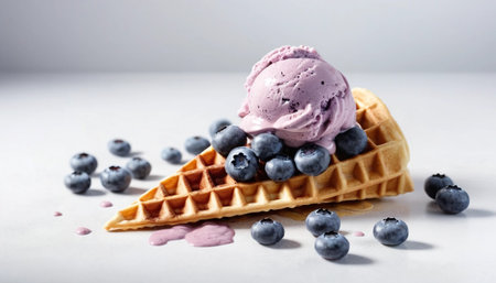 Blueberry Ice Cream Cone Styledの素材