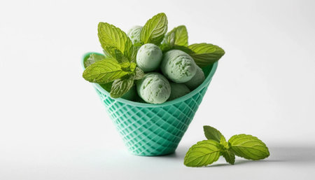 Minty Ice Cream Cone Delightの素材