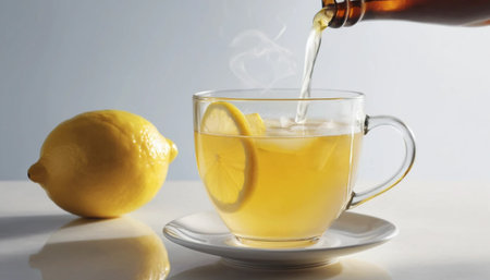 Hot Lemon Brew on Sunny Surfaceの素材