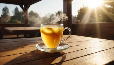 Sunshine on Lemon Tea Glassの素材