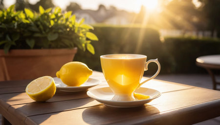 Golden Hour Tea Time Momentの素材