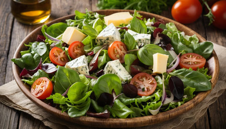 Rustic Italian Salad On Tableの素材