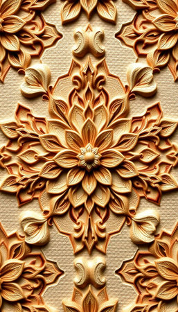 Geometric Hexagon Floral Seamless Pattern Decorative Designの素材