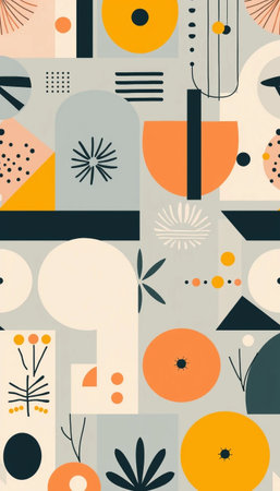 Abstract Decorative Pattern In Stylish Geometric Designの素材