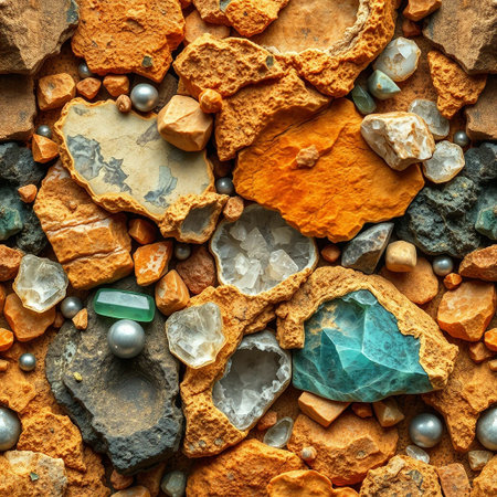 Geology Minerals Crystal Pattern Artの素材