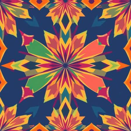 Atomic Starbursts Retro Geometric Patternの素材