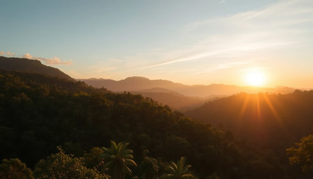 Golden horizon lights jungleの素材