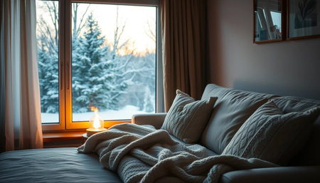 Tranquil cozy home with gentle heatの素材