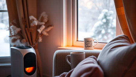 Soft glowing home with peaceful warmthの素材