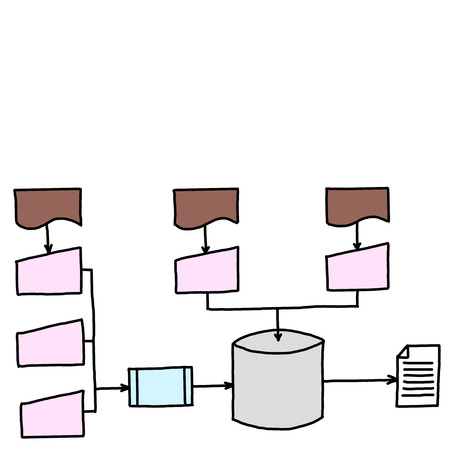 information system architectureのイラスト素材