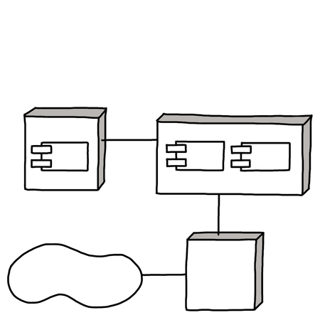 information system architectureのイラスト素材