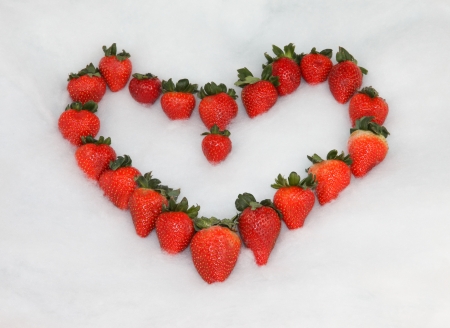 Strawberry Valentine Heartの写真素材