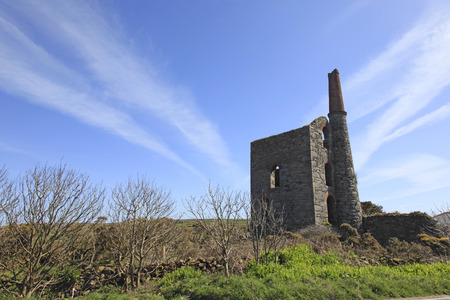 Old Tin Mine Cornwall Englandの写真素材