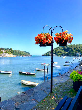 River Dart, Bayard's Cove, in beautiful Dartmouth, Devon, Englandの写真素材
