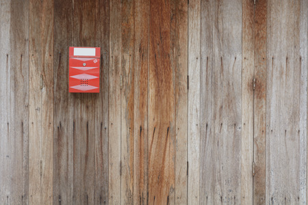 Wooden doors and mailbox 