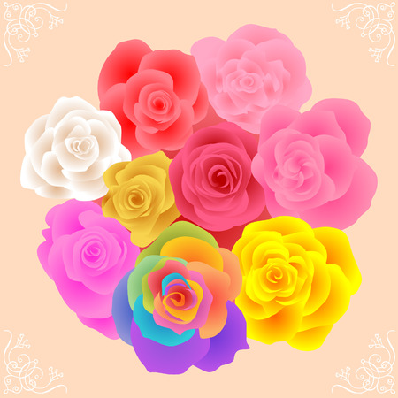 All Rose Flowersのイラスト素材