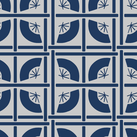 Japanese Folding Fan Patternのイラスト素材