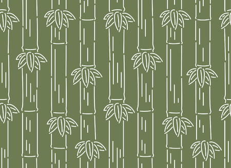 Japanese Bamboo Art Seamless Patternのイラスト素材