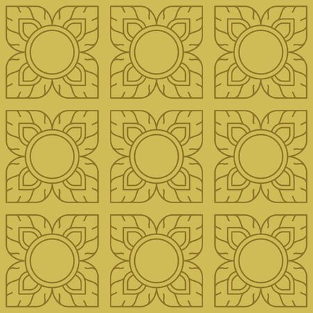 Thai Four Petal Seamless Patternのイラスト素材