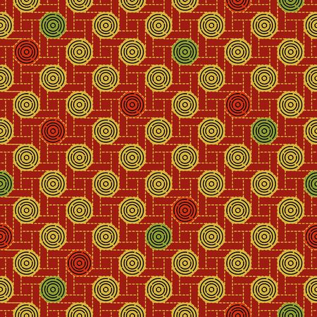 Japanese Circle Weave Seamless Patternのイラスト素材