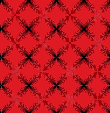 Japanese Red Leaf Flower Seamless Patternのイラスト素材