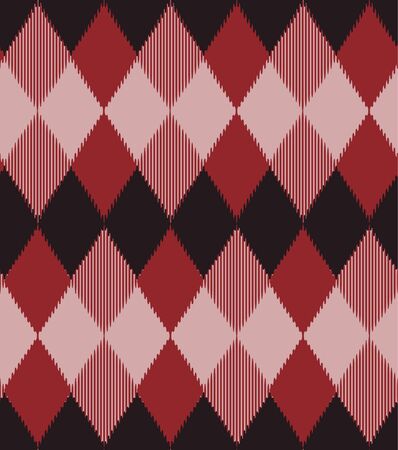 Japanese Diamond Plaid Vector Seamless Patternのイラスト素材