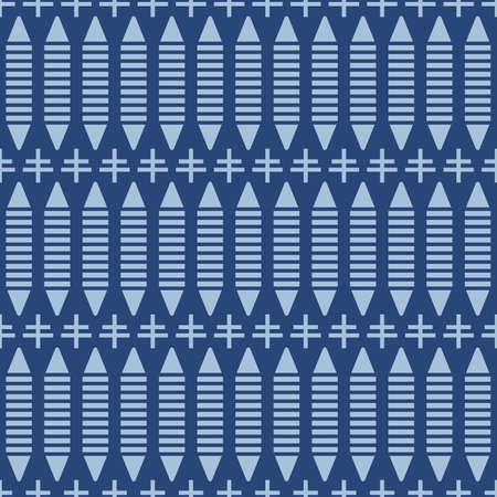 Japanese Hexagon Stripe Vector Seamless Patternのイラスト素材