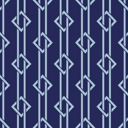 Japanese Square Hole Stripe Vector Seamless Pattern