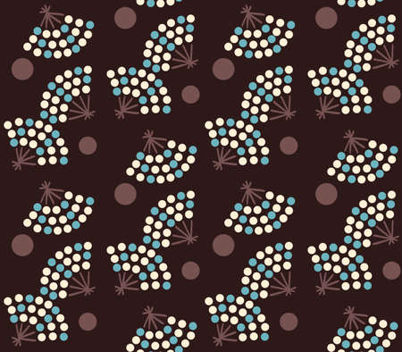 Japanese Circle Fan Vector Seamless Patternのイラスト素材