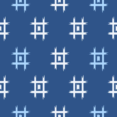 Japanese Crosshatch Vector Seamless Patternのイラスト素材