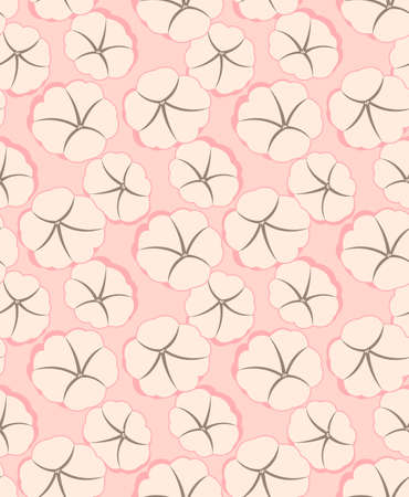 Japanese Softly Flower Vector Seamless Patternのイラスト素材