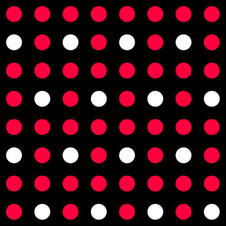 Japanese Red Polka Dots Vector Seamless Patternのイラスト素材
