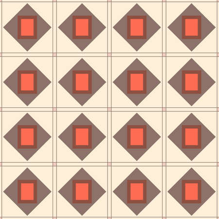 Japanese Square Diamond Vector Seamless Patternのイラスト素材
