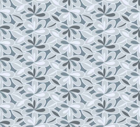 Japanese Flower Bush Vector Seamless Patternのイラスト素材