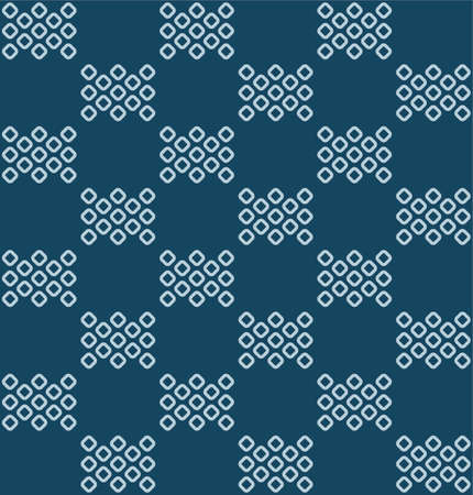 Japanese Tribal Checkered Vector Seamless Patternのイラスト素材