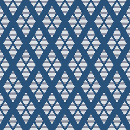 Japanese Geometric Diamond Vector Seamless Patternのイラスト素材