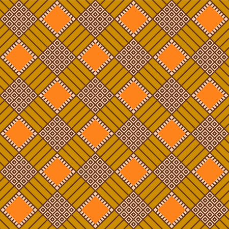Japanese Vintage Square Diamond Vector Seamless Patternのイラスト素材