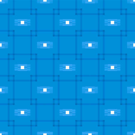 Japanese Tribal Overlap Square Vector Seamless Patternのイラスト素材