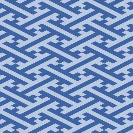 Japanese Geometric Zigzag Vector Seamless Patternのイラスト素材