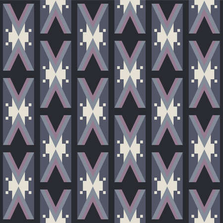 Japanese Geometric Motif Vector Seamless Pattern