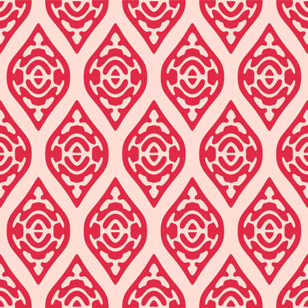 Japanese Curl Diamond Motif Vector Seamless Patternのイラスト素材