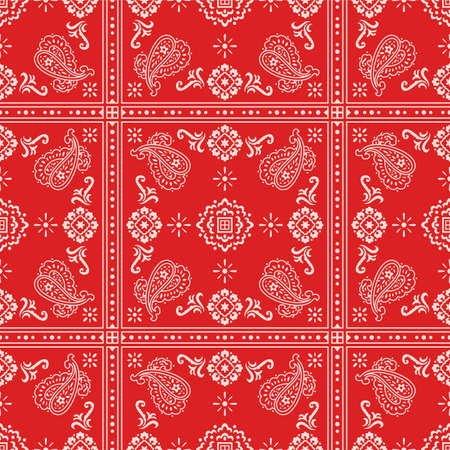 Japanese Boho Cashew Flower Vector Seamless Patternのイラスト素材