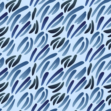 Japanese Random Brush Stroke Vector Seamless Patternのイラスト素材