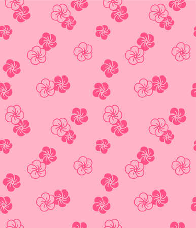 Japanese Pink Cute Cherry Blossom Vector Seamless Patternのイラスト素材