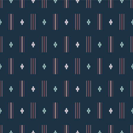 Japanese Tribal Geometric Vector Seamless Patternのイラスト素材