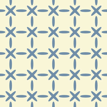 Japanese Stitch Plaid Vector Seamless Pattern