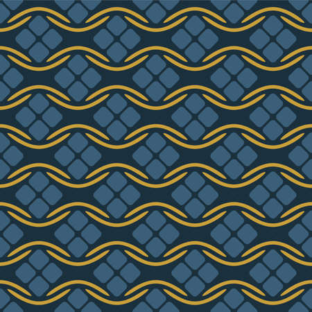 Japanese Curl Zigzag Chain Vector Seamless Patternのイラスト素材